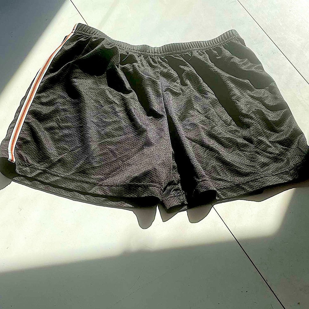 black gym shorts